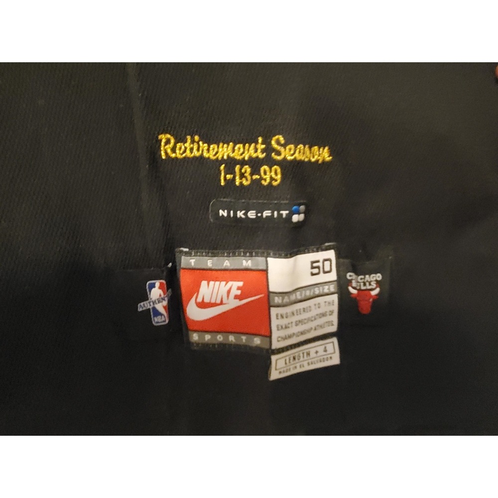 Michael Jordan Autographed Black Retirement Jersey with Upper Deck Hologram COA - Picture 3 of 9